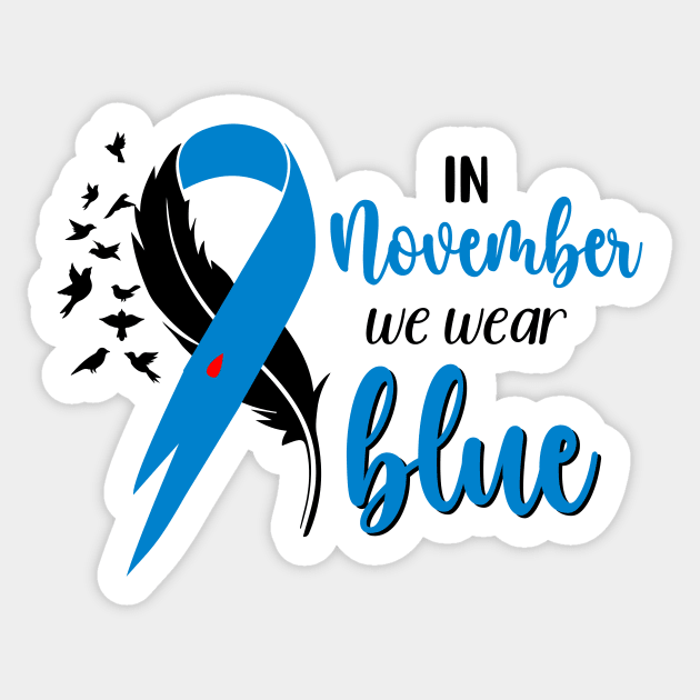 In November We Wear Blue Sticker by ktdhmytv